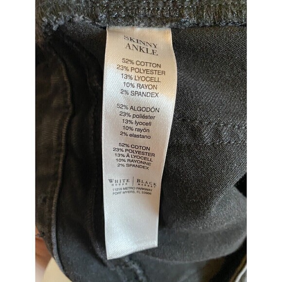 whitehouse black market denim with embroidery size 2 Skinny Ankle - Picture 4 of 5